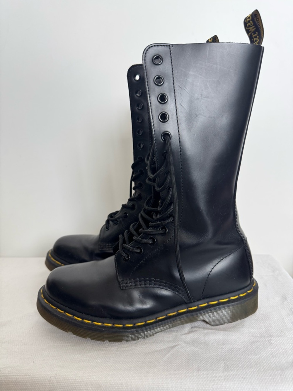 Dr. Martens Airwalk Combat Boots Black Leather